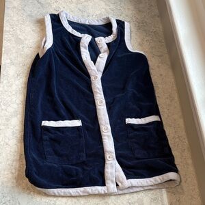 Navy and White Kids Swim Coverup